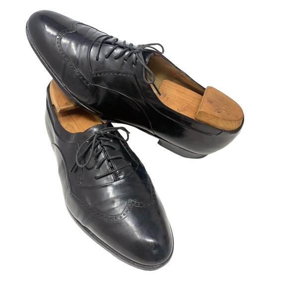 Bally Marcel Black Leather Wingtip Blind Brogue‎ Oxford - Picture 13 of 13